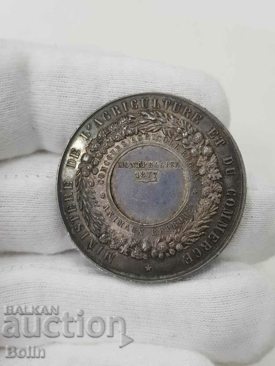 Delivery of A beautiful 1877 French silver table medal. Delivery of A beautiful 1877 French silver table medal.