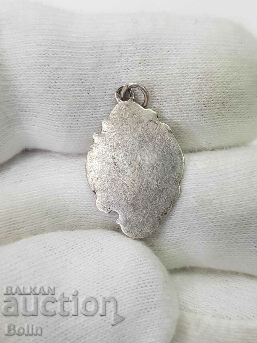 A rare 19th century silver painted enamel European medallion. with price 140.00 BGN | € 71.58 A rare 19th century silver painted enamel European medallion. with price 140.00 BGN | € 71.58