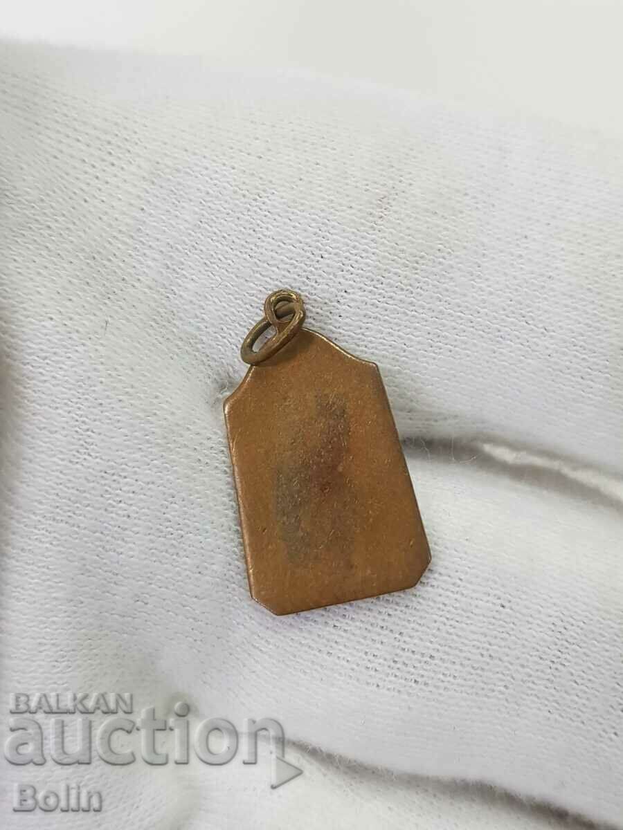 Rare bronze painted medallion with St. Styled 19-20 c. with price 120.00 BGN | € 61.36
