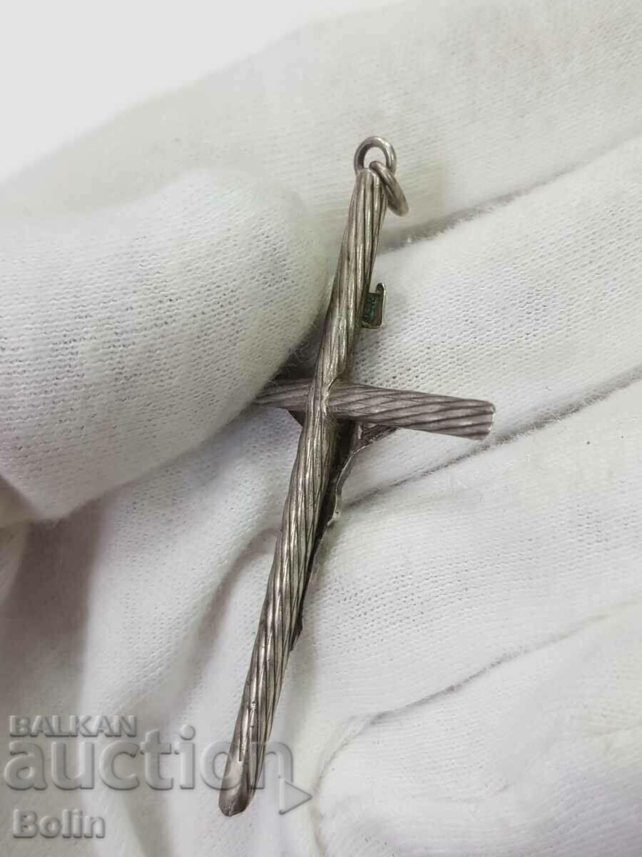 Interesting silver cross Europe Crucifixion 20th century - 5 Interesting silver cross Europe Crucifixion 20th century - 5