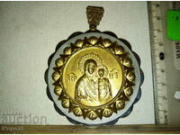 PANAGIA Old ICON Badge of an ORTHODOX BISHOP