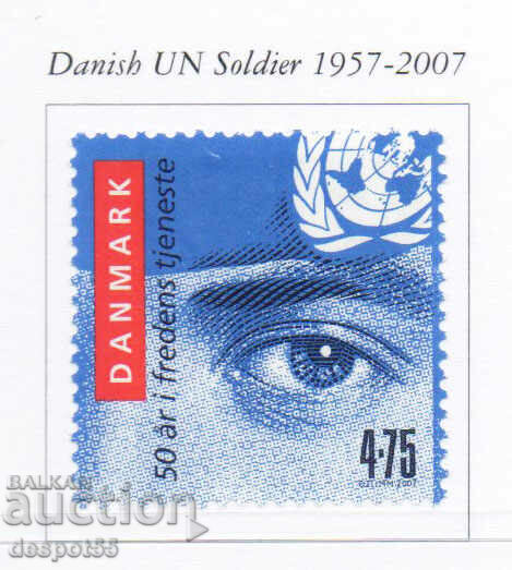 2007. Denmark. 50th anniversary of the Danish UN soldiers.