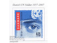 2007. Дания. 50-та годишнина на датските войници от ООН.