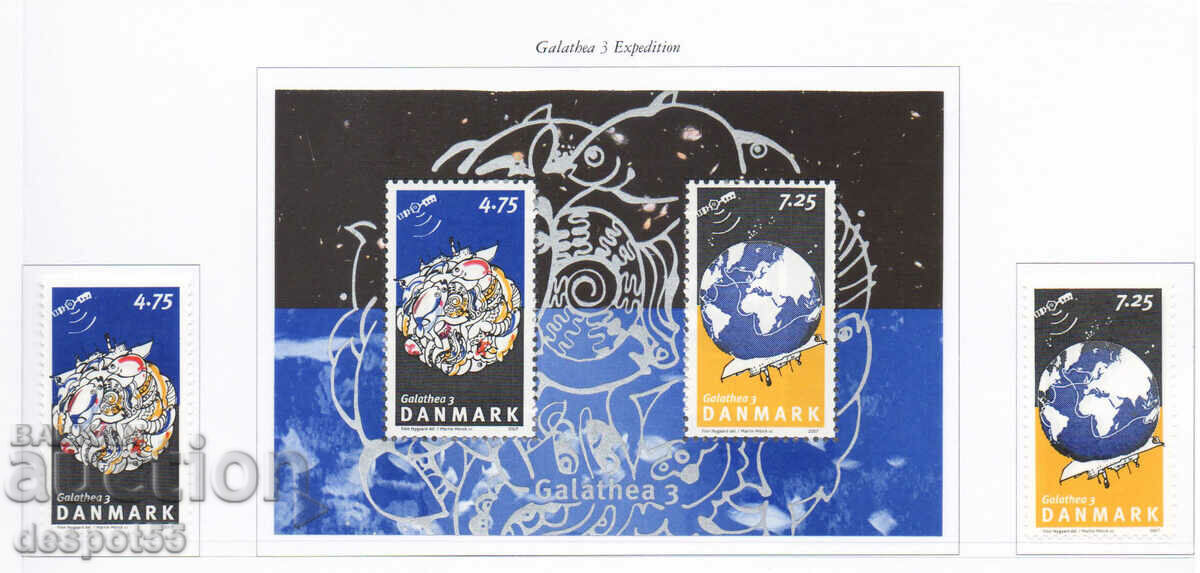 2007. Danemarca. Expediție Spațială Galatea 3 + Bloc.
