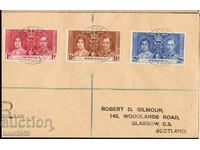 GB/DOMINICA-1937-FDC for the Coronation of King George VI-σειρά