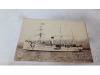 Postcard Military steamer
