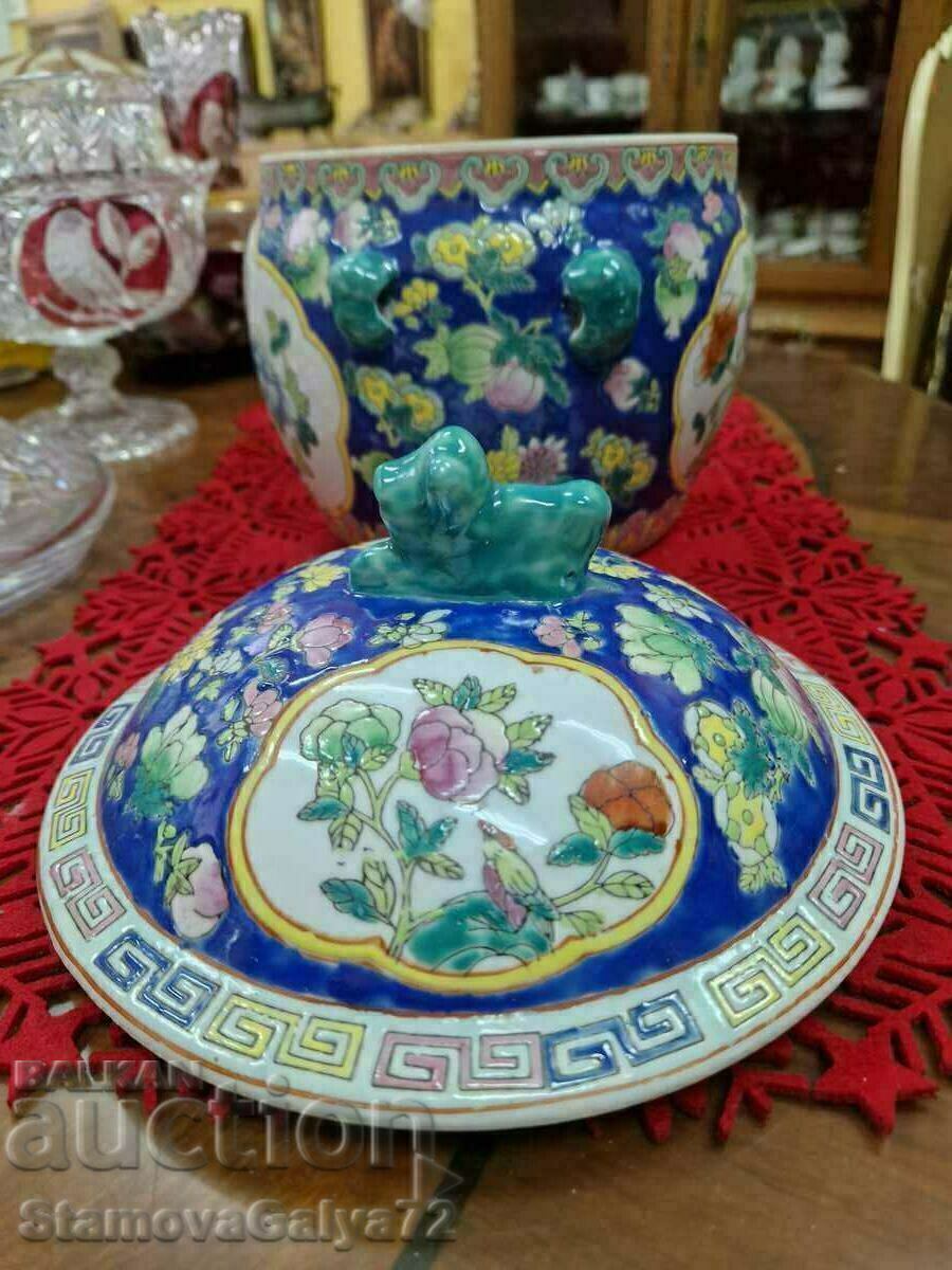 Vechi castron chinezesc antic - Peranakan - 6