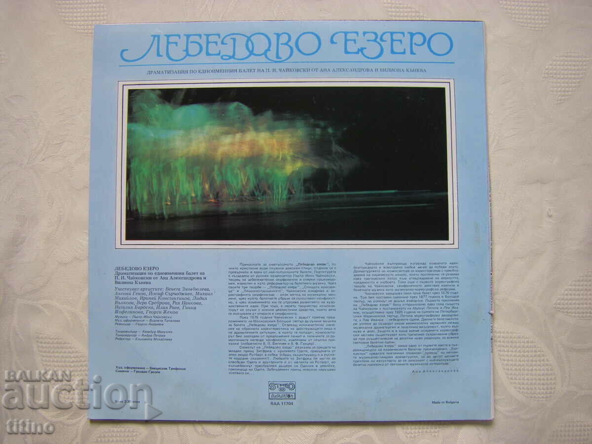 Delivery of VAA 11704 - Swan Lake, dramatization of the same name. ballet Delivery of VAA 11704 - Swan Lake, dramatization of the same name. ballet