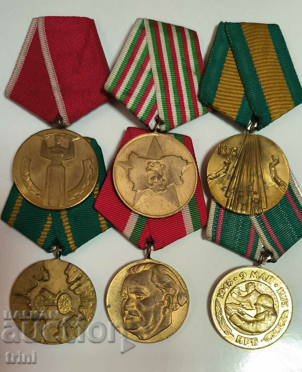 Lot of 6 Bulgarian medals