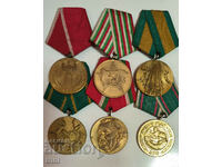 Лот от 6 броя български медали