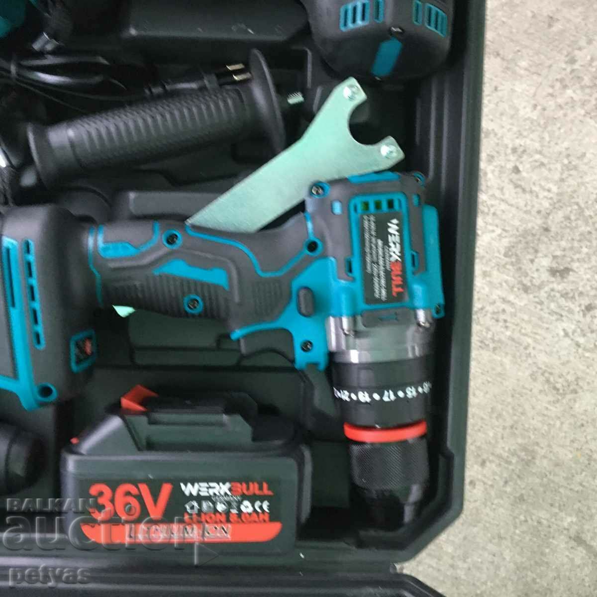 4 in 1 Perforator Screwdriver Angle grinder Cordless 36 - 5 4 in 1 Perforator Screwdriver Angle grinder Cordless 36 - 5