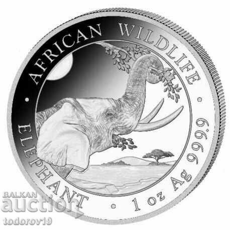Elefant somalez de argint 1 oz 2023