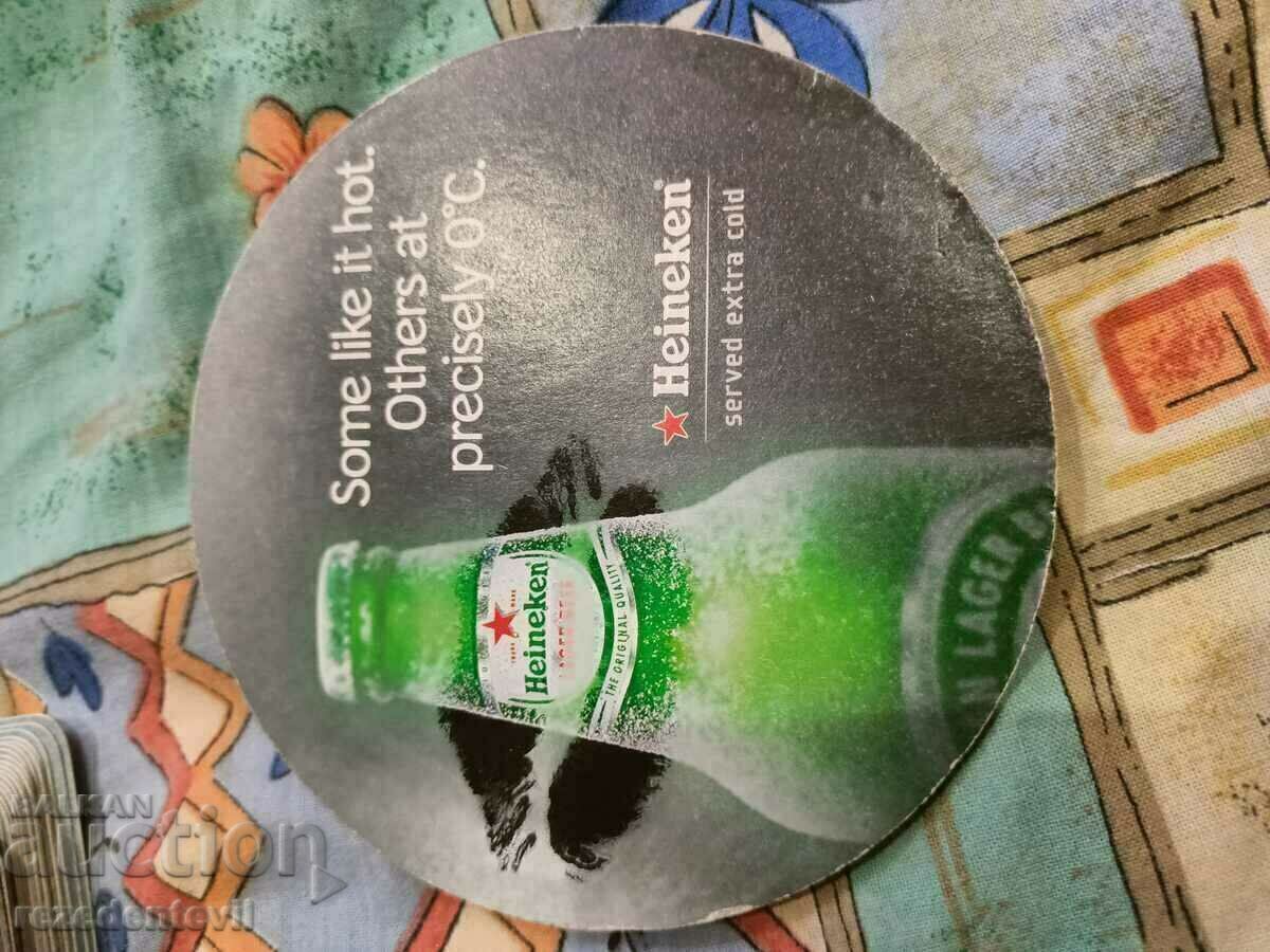Extremely rare Heineken beer coaster with price 15.00 BGN | € 7.67 Extremely rare Heineken beer coaster with price 15.00 BGN | € 7.67