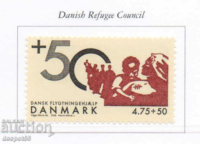 2006. Δανία. Δανική φιλανθρωπική μάρκα για πρόσφυγες.