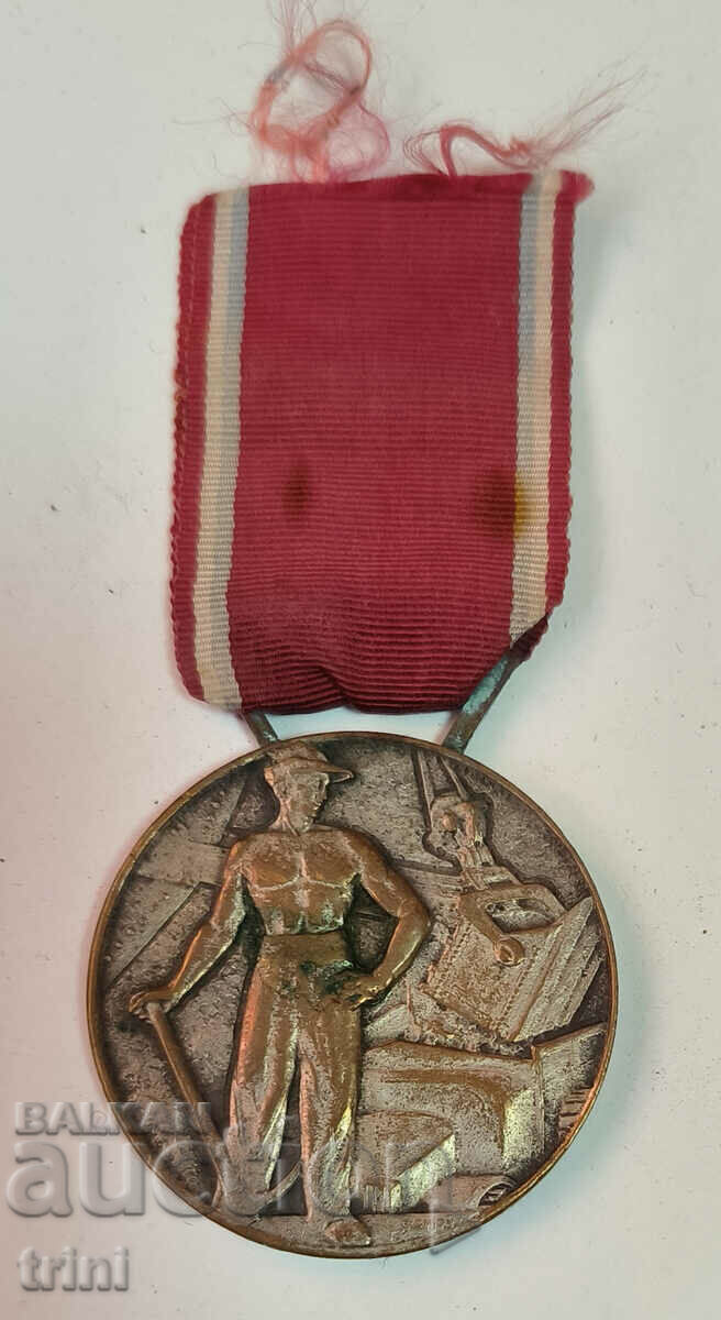 ФРАНЦИЯ колония АЛЖИР медал на Travaux Publics поименен 1947