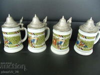 No.*7145 four old small china mugs
