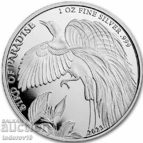 Сребро 1 oz Райска птица - Папуа нова Гвинея 2023