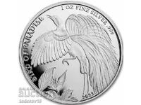 Silver 1 oz Bird of Paradise - Papua New Guinea 2023