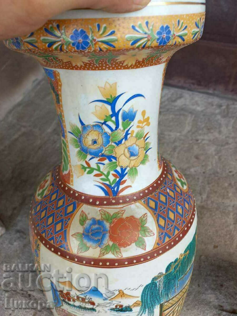 MEISSEN LARGE SATSUMA PORCELAIN VASE - 5 MEISSEN LARGE SATSUMA PORCELAIN VASE - 5