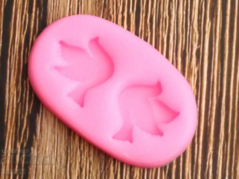 Silicone mold two doves, doves decoration fondant dove with price 8.00 BGN | € 4.09