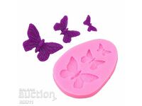 Silicone mold 3 butterflies, fondant butterfly decoration