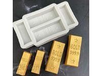 Silicone mold Gold, gold bar, Fondant decoration
