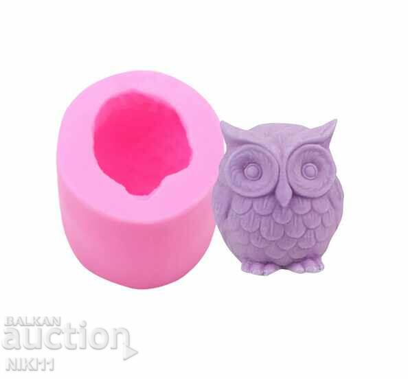 Owl silicone mold, owl mold for candle, candles with price 15.00 BGN | € 7.67 Owl silicone mold, owl mold for candle, candles with price 15.00 BGN | € 7.67