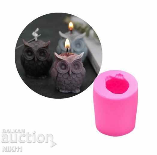 Auction Owl silicone mold, owl mold for candle, candles Auction Owl silicone mold, owl mold for candle, candles