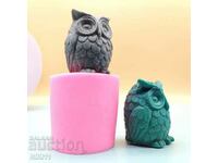 Owl silicone mold, owl mold for candle, candles