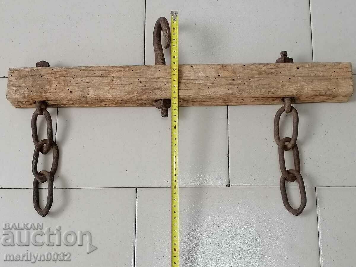 Old wooden hanger wood chain wooden - 5 Old wooden hanger wood chain wooden - 5