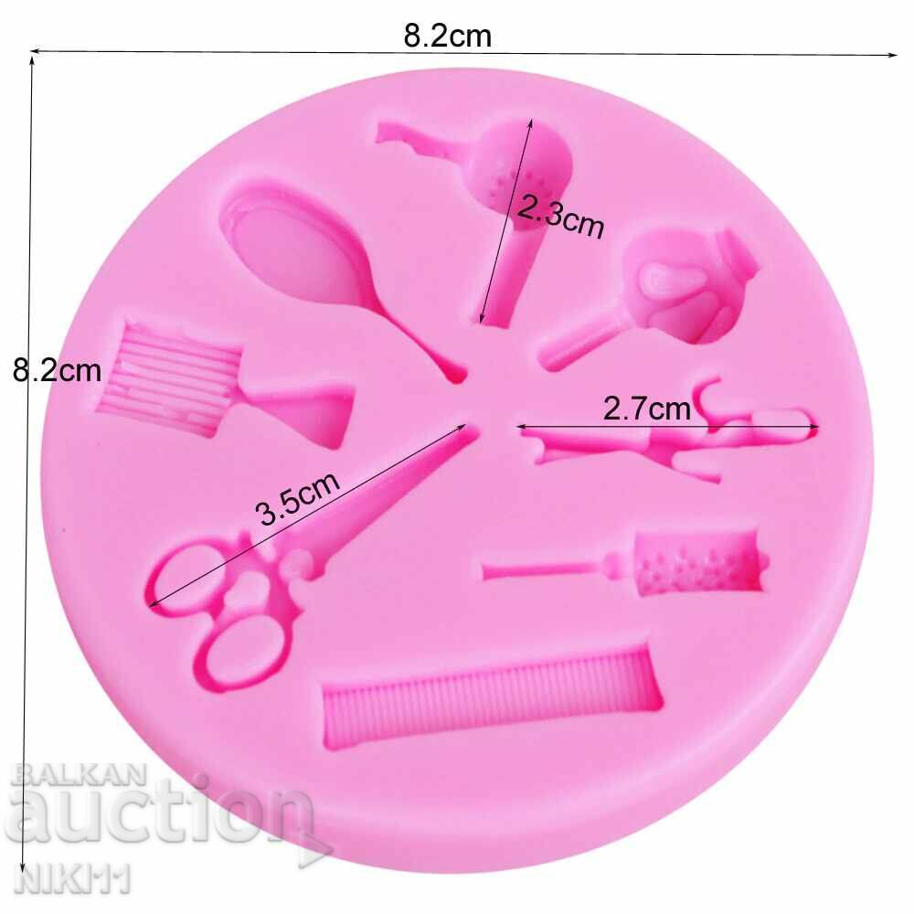 Αξεσουάρ καλουπιών σιλικόνης για κομμωτήρια, κουρεία με τιμή 10.00 BGN | € 5.11 Αξεσουάρ καλουπιών σιλικόνης για κομμωτήρια, κουρεία με τιμή 10.00 BGN | € 5.11