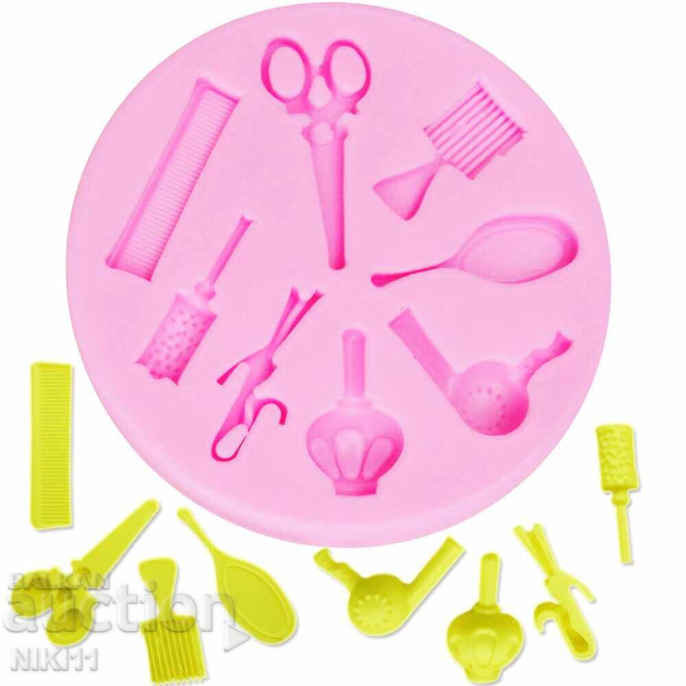 Silicone mold accessories for hairdressers, barbershops