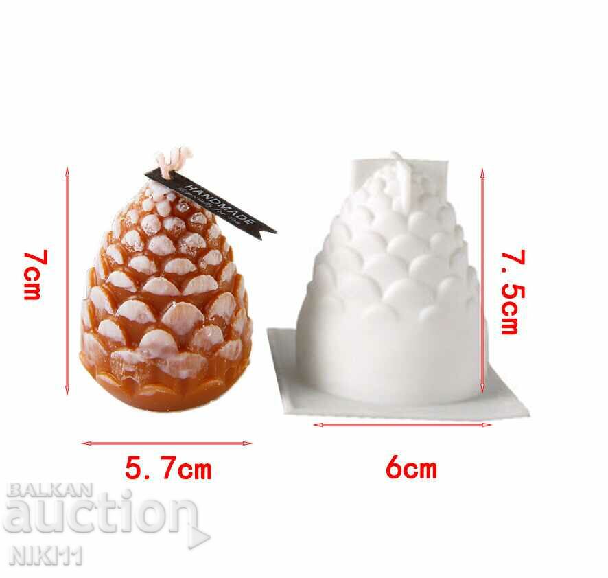 Silicone cone mold, candle mold, fondant decoration