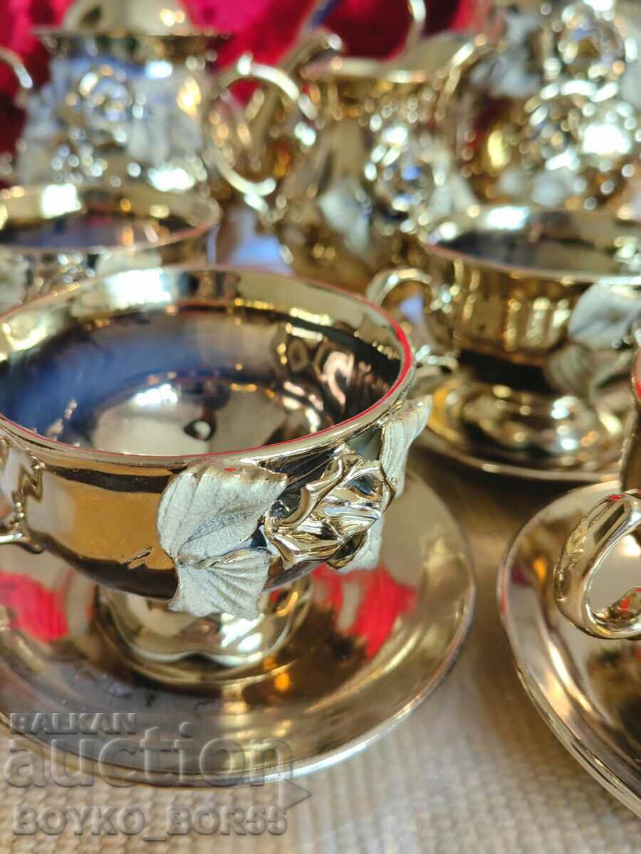 Παράδοση Πανέμορφο σετ τσαγιού αντίκες επίχρυσο πορσελάνη Παράδοση Πανέμορφο σετ τσαγιού αντίκες επίχρυσο πορσελάνη