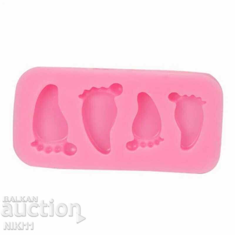 Silicone mold baby steps, cake decoration, fondant with price 9.00 BGN | € 4.60 Silicone mold baby steps, cake decoration, fondant with price 9.00 BGN | € 4.60