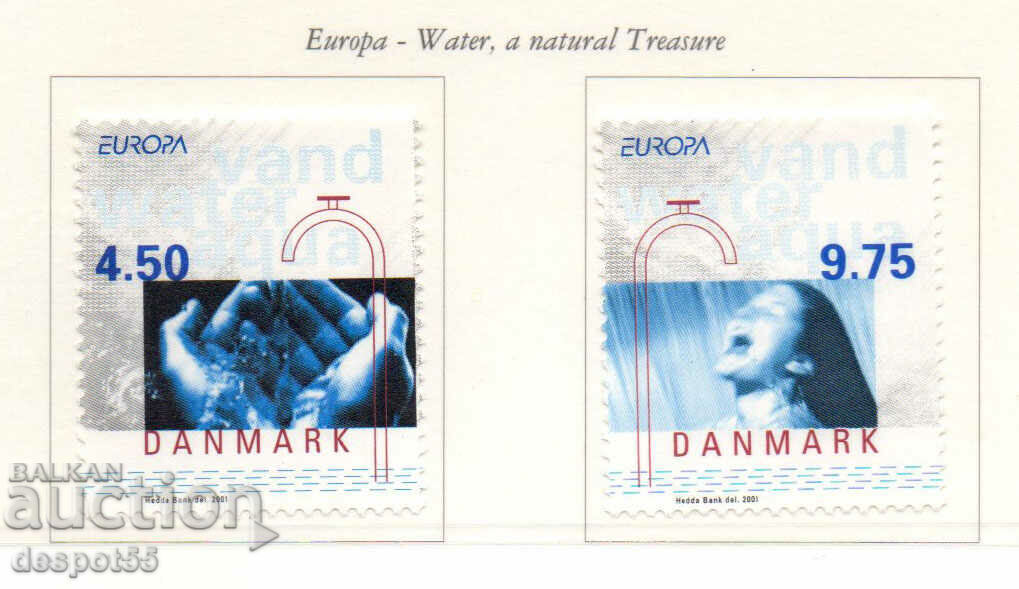 2001. Дания. Европа - Водата, съкровището на природата.