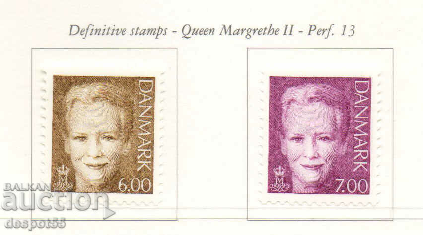 2001. Дания. Кралица Маргрете II - Нови стойности.