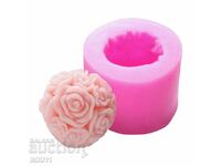 Silicone mold for candles - ball of roses Mold flowers
