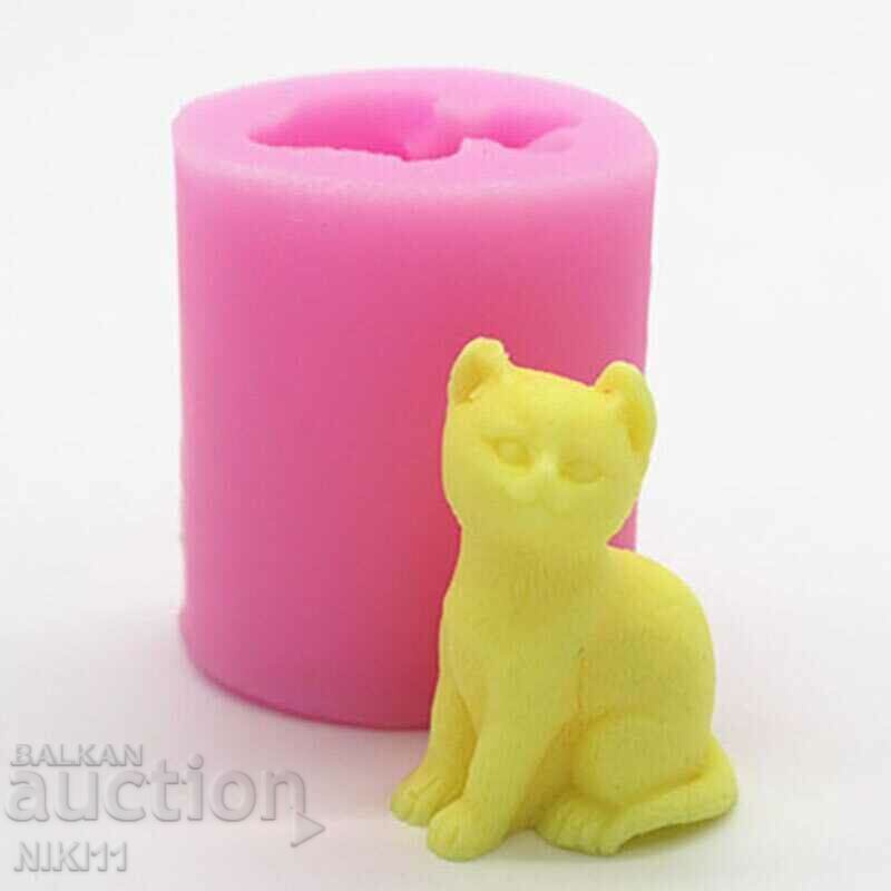 Formă din silicon pentru lumânări - Mold "pisica".