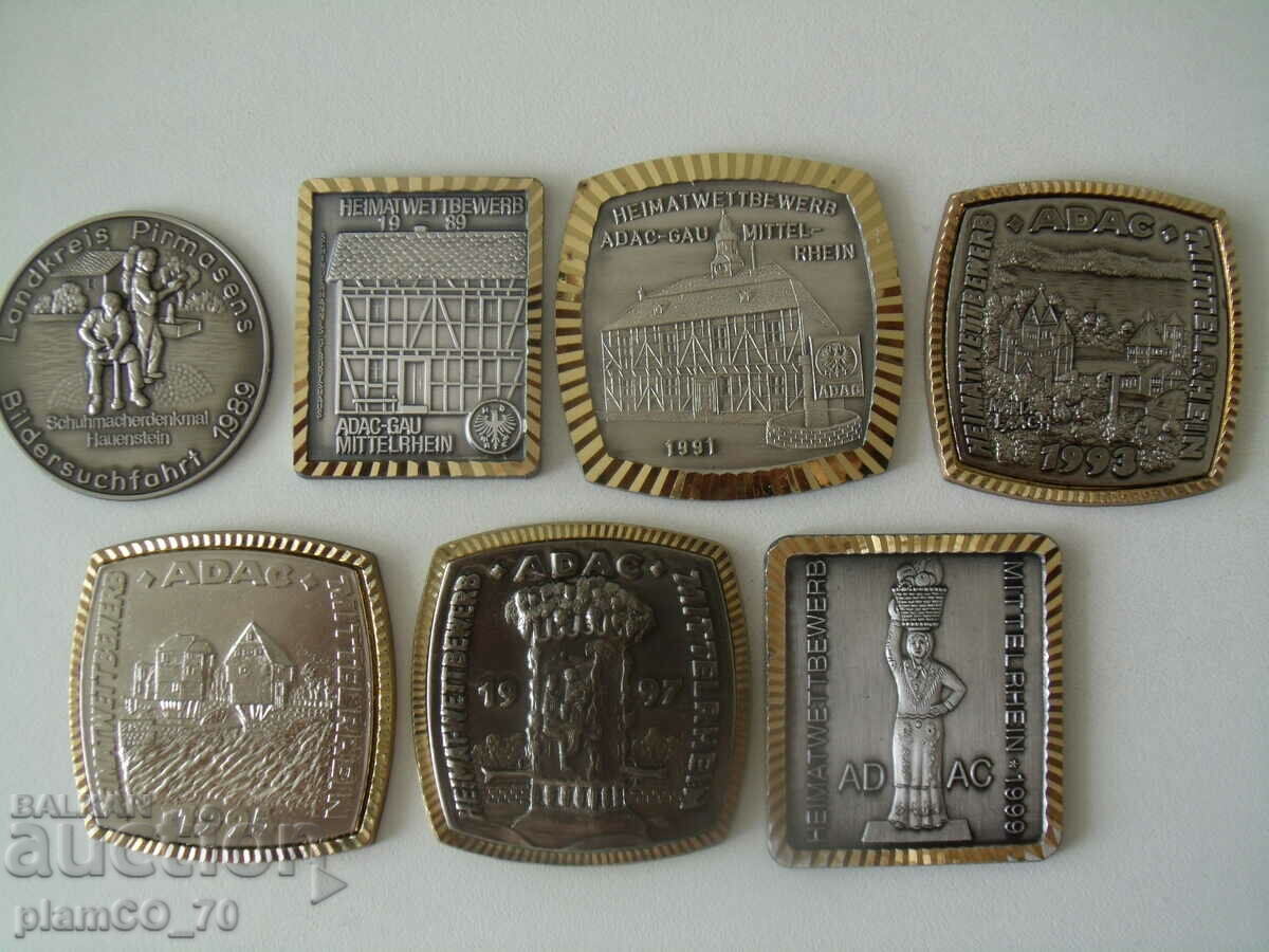 No.*7146 lot 7 pieces of old ADAC metal plaques - 6 No.*7146 lot 7 pieces of old ADAC metal plaques - 6