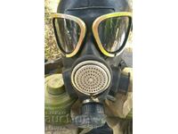 Rare gas mask with two filters