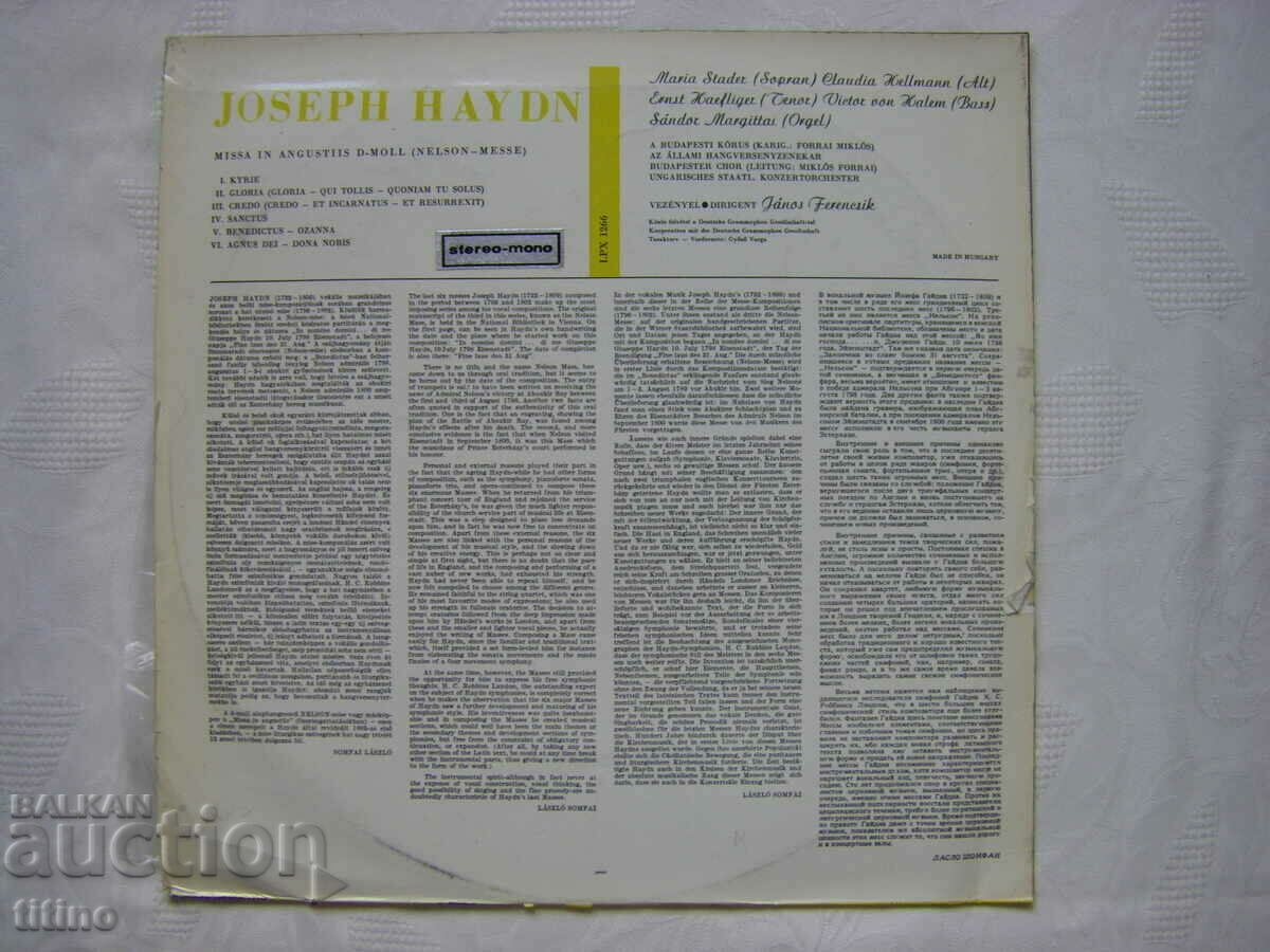 Delivery of Haydn ‎– Nelson Mise (Missa In Angustiis D-Moll)