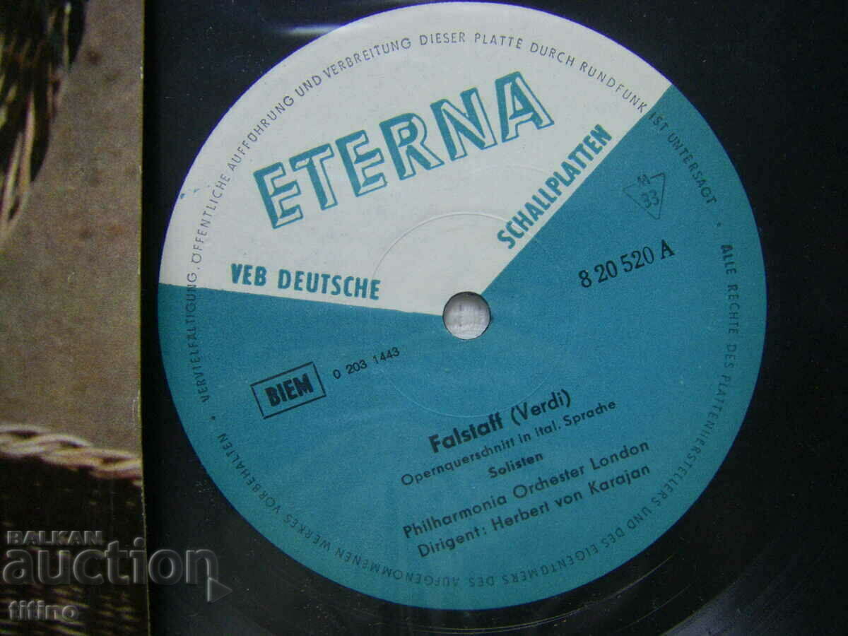 Auction Giuseppe Verdi – Falstaff, Opernquerschnitt Auction Giuseppe Verdi – Falstaff, Opernquerschnitt