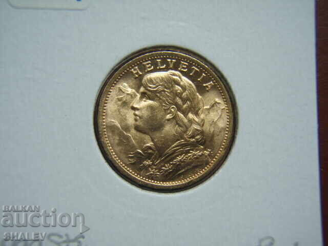 20 Francs 1910 Switzerland (20 francs Switzerland) - AU (gold) - 5 20 Francs 1910 Switzerland (20 francs Switzerland) - AU (gold) - 5