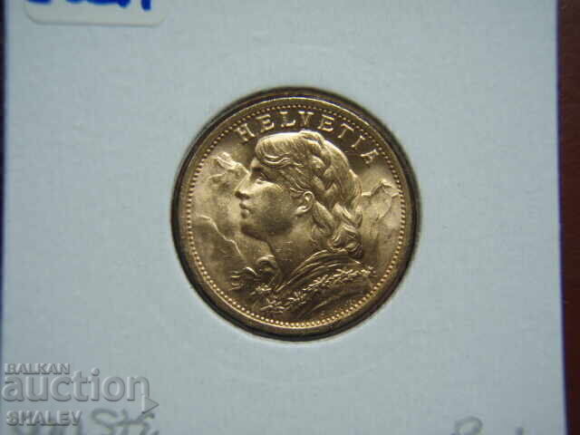 20 Francs 1910 Switzerland (20 francs Switzerland) - AU (gold) - 6 20 Francs 1910 Switzerland (20 francs Switzerland) - AU (gold) - 6