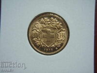 20 Francs 1910 Switzerland (20 франка Швейцария)- AU (злато)