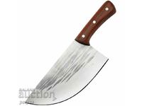 Широк кухненски нож / сатър 205х325 мм ръчно кован