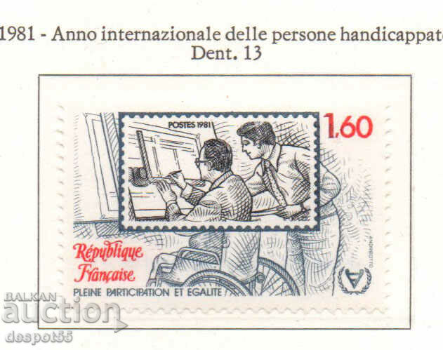1981. France. International Year of Persons with Disabilities.