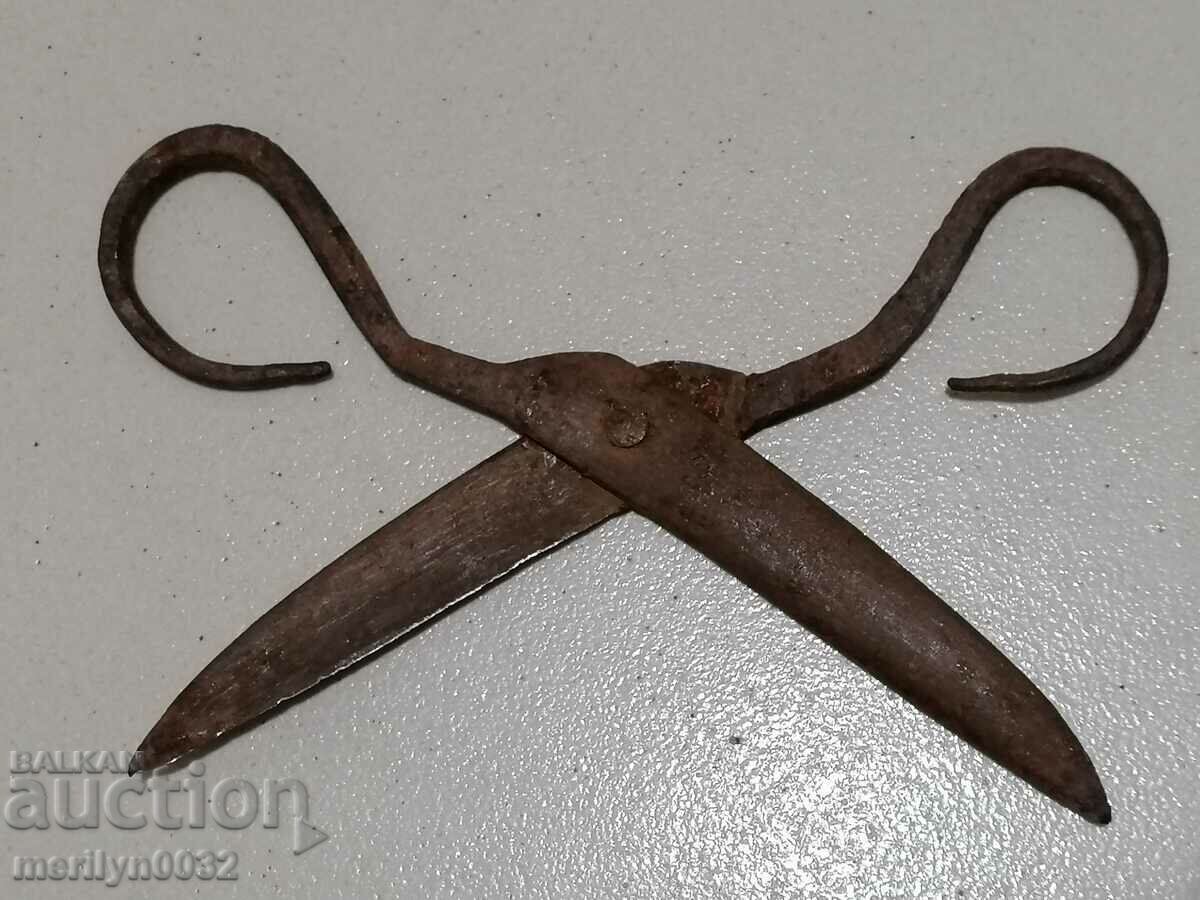 Old forged scissors scissors knife wrought iron - 5 Old forged scissors scissors knife wrought iron - 5