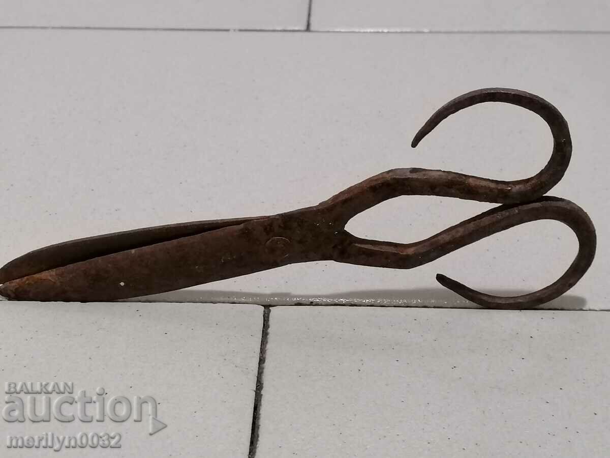 Old forged scissors scissors knife wrought iron - 6 Old forged scissors scissors knife wrought iron - 6